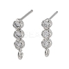 Brass Micro Pave Cubic Zirconia Studs Earring Findings KK-K364-08P-1