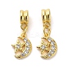 Rack Plating Brass Micro Pave Cubic Zirconia Charms KK-S398-01B-1