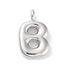 Rack Plating Brass Balloon Letter Pendants KK-C050-01P-B-1