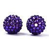 Resin Rhinestone Bubblegum Ball Beads RESI-S260-20mm-S14-2