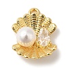Rack Plating Brass Micro Pave Cubic Zirconia Charms KK-A229-15G-1