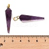 Natural Amethyst Pointed Pendants G-D089-01G-05-3