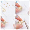 160Pcs Brass Crimp Bead Cover FIND-BBC0003-65A-G-5