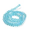Transparent Electroplate Glass Beads Strands EGLA-A039-T3mm-L20-2