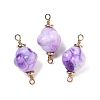Opaque Acrylic Imitation Gemstone Links Connector Charms KK-K296-08B-G-1
