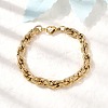 304 Stainless Steel Mesh Chain Bracelets for Women BJEW-B140-02G-2