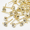 Brass Stud Earring Findings KK-S347-149-2