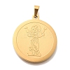 PVD Vacuum Plating 304 Stainless Steel Pendants STAS-U035-19G-04-1