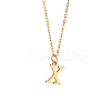 304 Stainless Steel Letter Pendant Necklaces NJEW-LP0001-53X-G-1