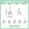 150Pcs Tibetan Style Alloy Starfish/Sea Stars Charms TIBEP-LP0001-01-2