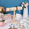 T-Bar Wood Bracelet Organizer Display Stands BDIS-WH0011-03-4