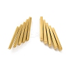 Ion Plating(IP) 304 Stainless Steel Rhombus Stud Earrings for Women EJEW-A089-05G-2