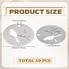 10Pcs 304 Stainless Steel Pendants STAS-LP0003-64-2