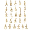 Brass Micro Pave Clear Cubic Zirconia Charms KK-A273-01G-1