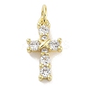Rack Plating Brass Clear Cubic Zirconia Pendants X-KK-M293-13G-1