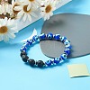 Evil Eye Handmade Lampwork Stretch Bracelets Set BJEW-JB06790-7