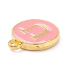 Golden Plated Alloy Enamel Charms ENAM-Q437-14U-2