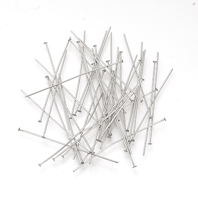 Tarnish Resistant 304 Stainless Steel Flat Head Pins X-STAS-Q218-01D-1