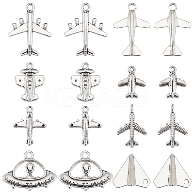 80Pcs 8 Styles Tibetan Style Alloy Pendants FIND-SC0007-28-1