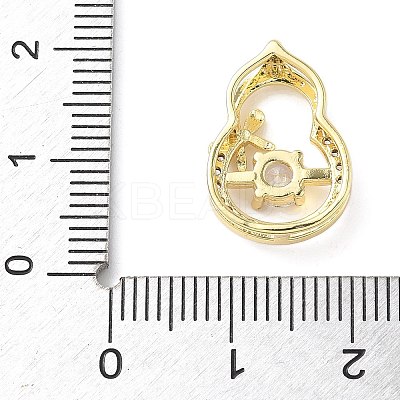 Brass Micro Pave Cubic Zirconia Pendants KK-D357-17A-G-1