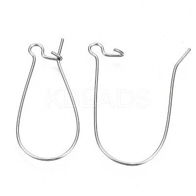 Tarnish Resistant 304 Stainless Steel Hoop Earring Findings STAS-S117-008E-01-1