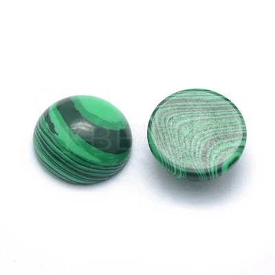 Synthetic Malachite Cabochons G-P393-R49-6MM-1
