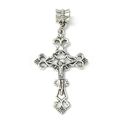 Tibetan Style Alloy European Dangle Charms PALLOY-JF02389-1