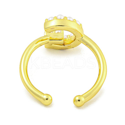 Rack Plating Brass Open Cuff Rings for Women RJEW-F162-01G-G-1