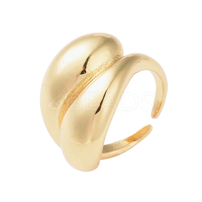 Brass Open Cuff Ring RJEW-R143-01A-G-1