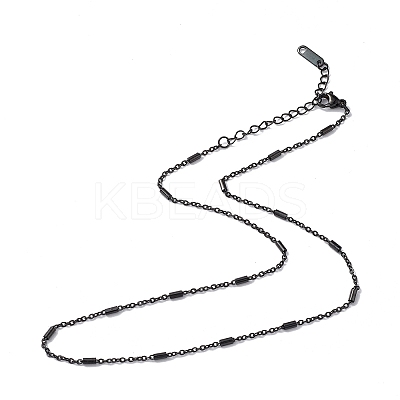 304 Stainless Steel Column Link Chain Necklace for Men Women NJEW-K245-019C-1