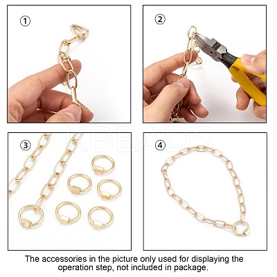 Brass Screw Carabiner Lock Charms X-KK-T047-06G-1