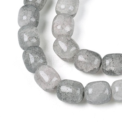 Baking Paint Crackle Glass Beads Strands DGLA-N019-01B-03-1