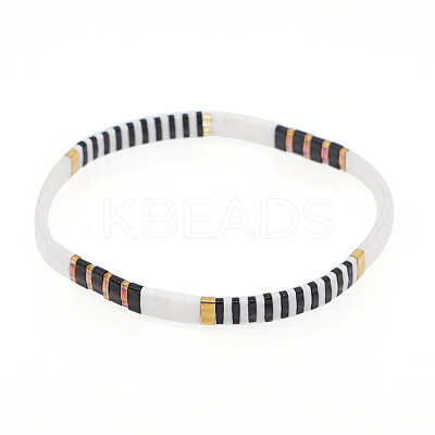 Bohemian Glass Seed Beaded Stretch Bracelets JM4508-12-1