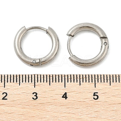 Tarnish Resistant 202 Stainless Steel Huggie Hoop Earrings EJEW-O087-06F-P-1