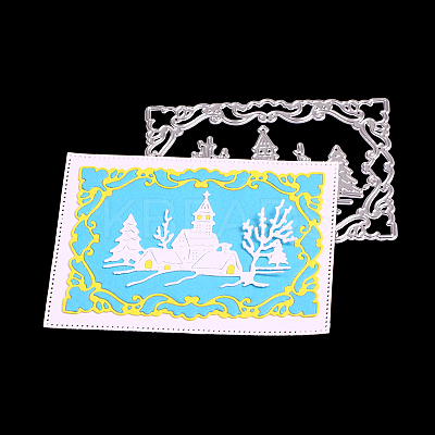 Church Frame Carbon Steel Cutting Dies Stencils X-DIY-F036-37-1
