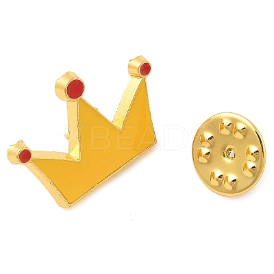 Crown Alloy Enamel Brooches JEWB-I035-07G-04-1