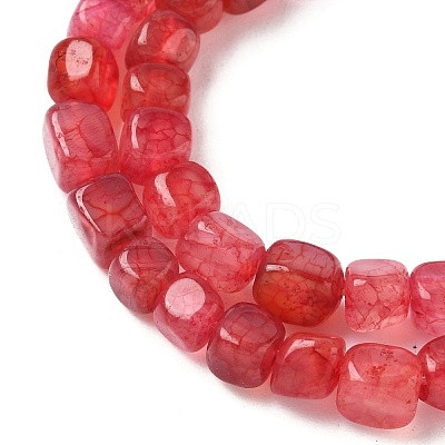 Natural Dragon Veins Agate(Dyed & Heated) Beads Strands G-G177-E18-03-1