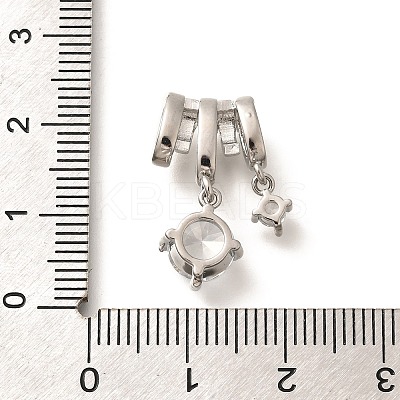 Brass Micro Pave Cubic Zirconia Pendants KK-C085-12P-1