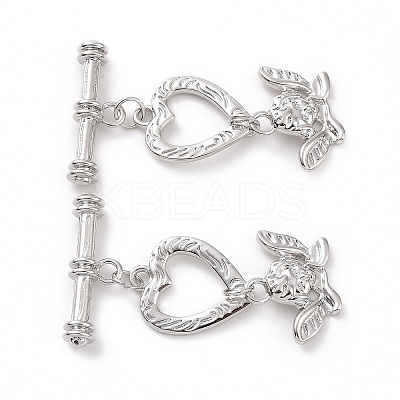 Brass Toggle Clasps KK-E068-VC192-1