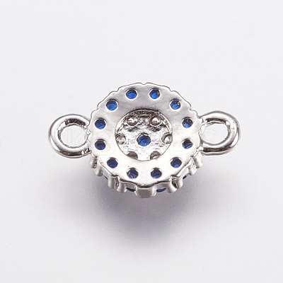Brass Micro Pave Cubic Zirconia Links ZIRC-E143-47-1