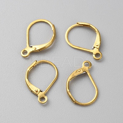 Brass Leverback Earring Findings KK-WH0044-142D-G-1