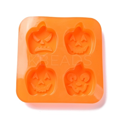 Halloween Theme Pumpkin Cake Decoration Food Grade Silicone Molds DIY-E067-01-1