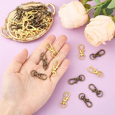 20Pcs Alloy Swivel Lobster Claw Clasps IFIN-YW0003-85G-1