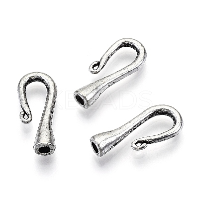 Tibetan Style Alloy S-Hook Clasps PALLOY-R134-03-RS-1