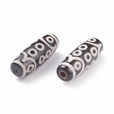 Tibetan Style 18-Eye dZi Beads TDZI-D008-17-1