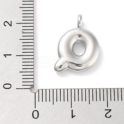 Rack Plating Brass Balloon Letter Pendants KK-C050-01P-Q-1