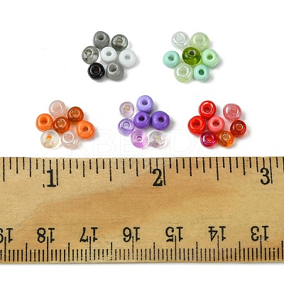90G 5 Style Opaque & Transparent Inside Colours 3/0 Glass Seed Beads SEED-FS0001-15B-1