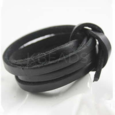 Flat Leather Jewelry Cord WL-WH0008-01A-04-1
