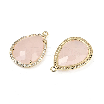 Natural Rose Quartz Faceted Pendants G-K347-12G-08-1