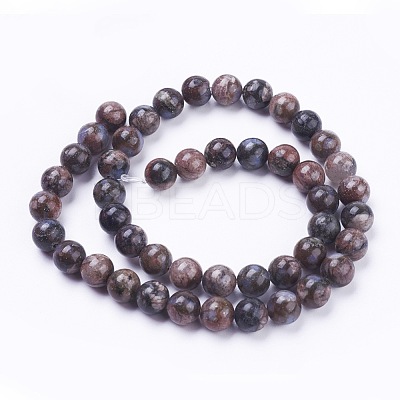 Natural Glaucophane Beads Strands G-G735-54-6mm-1